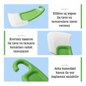 Alternative view of Silikon Uçlu Bulaşık Temizleme Kazıyıcı Spatula