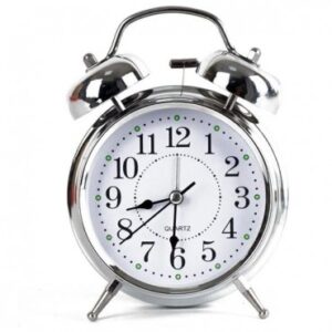 Alternative view of Gümüş Renk Metal Çalar Masa Saati