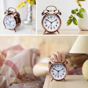 Alternative view of Nostaljik Metal Çalar Masa Saati Orta Boy