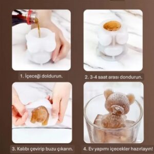 Alternative view of Ayı Şekilli Silikon Buz Kalıbı