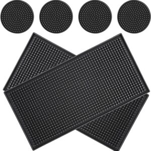 Bar Mat 2 li 30x15 cm + 4 Bardak Altılığı 6lı Set