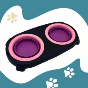 Alternative view of İkili Katlanabilir Evcil Hayvan Mama Kabı ve Standı